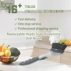 HOT SALE HOOK DESIGN SOAP DISPENSING DISH BRUSH CHINA